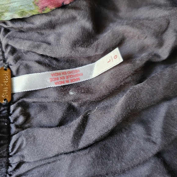 Free People Julianna floral musty boho chic maxi dress size L - Picture 8 of 12